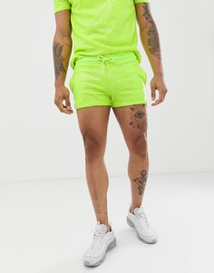 Укороченные шорты с пайетками ASOS DESIGN - Желтый