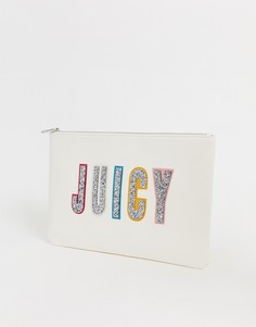 Кошелек с блестящим логотипом Juicy Couture - Белый