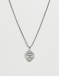 Ожерелье с головой льва SVNX - Серебряный 7X