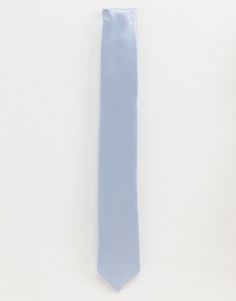 Пыльно-синий однотонный галстук Gianni Feraud - Синий