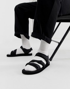 Черные сандалии с ремешками ASOS DESIGN - Черный