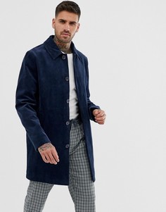 Темно-синий однобортный тренч ASOS DESIGN - Темно-синий
