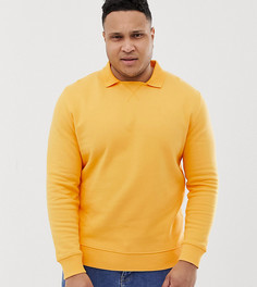 Желтый свитшот с воротником-поло ASOS DESIGN Plus - Желтый