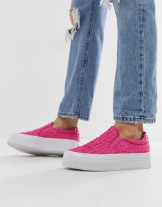 Кроссовки-слипоны с логотипом Juicy Couture - Розовый