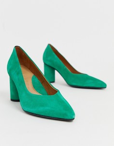 Туфли-лодочки на каблуке с острым носом Selected Femme - Зеленый