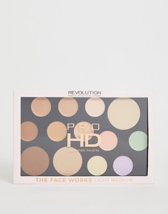 Палитра для макияжа Revolution Pro HD - The Works Light/Medium - Мульти