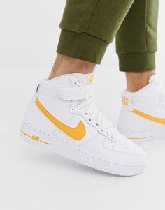 Золотистые высокие кроссовки Nike Air Force 1 - Золотой
