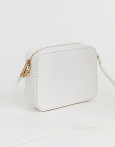 Сумка через плечо из искусственной крокодиловой кожи ASOS DESIGN - Белый