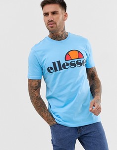 Голубая футболка с крупным логотипом ellesse Prado - Синий