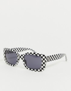 Квадратные солнцезащитные очки в шахматную клетку Vans Keech - Черный