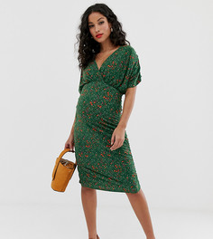 Трикотажное платье миди Mamalicious - Мульти Mama.Licious