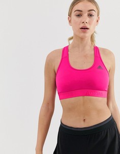 Розовый бюстгальтер adidas Training Dont Rest - Розовый