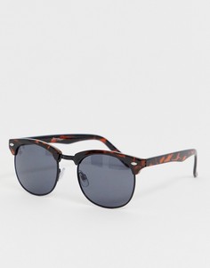Солнцезащитные очки Клабмастер в черепаховой оправе Jeepers Peepers - Коричневый