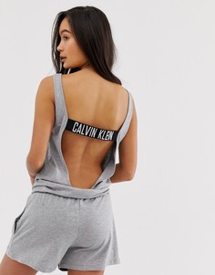 Пляжный ромпер с глубоким вырезом на спине Calvin Klein - Серый