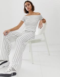 Широкие белые брюки в черную полоску Na-kd - Мульти