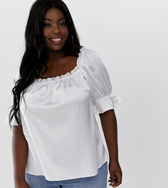 Блузка с пышными рукавами Glamorous curve - Белый