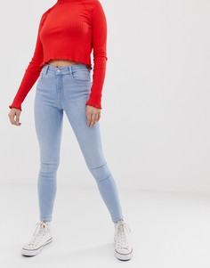 Светло-голубые джинсы скинни с классической талией Pull&Bear - Синий