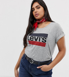 Спортивная футболка с логотипом Levis Plus - Серый