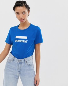 Футболка из органического хлопка с логотипом Dr Denim Luna - Синий