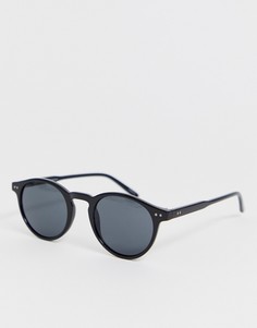 Черные солнцезащитные очки в стиле ретро Selected Homme eco friendly - Черный