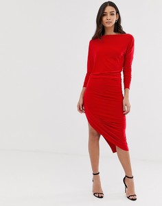 Платье миди с асимметричным подолом Forever Unique - Красный