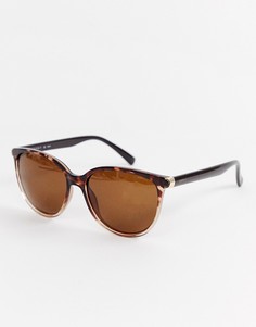 Черепаховые круглые солнцезащитные очки с поляризованными стеклами Esprit - Коричневый