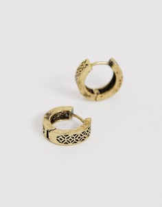 Серьги-кольца Reclaimed Vintage Inspired эксклюзивно для ASOS - Золотой