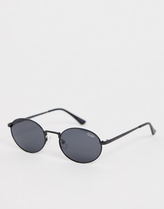 Черные круглые солнцезащитные очки Quay Australia - Черный