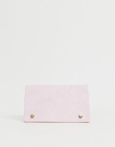 Розовый бумажник из искусственной замши Monki - Розовый