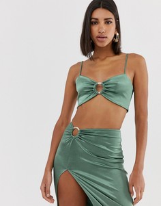 Бралетт с кольцом из комплекта ASOS DESIGN - Зеленый