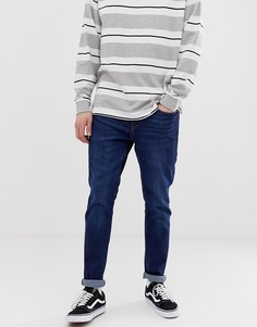 Темно-синие узкие джинсы Pull&Bear - Синий