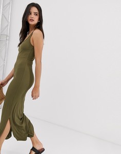 Платье макси оливкового цвета River Island - Зеленый