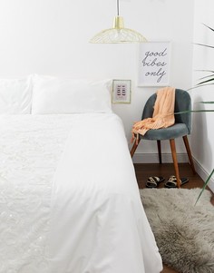 Комплект белого постельного белья с пайетками для двуспальной кровати River Island - Белый