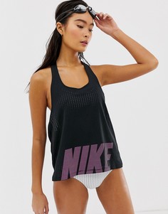 Черный топ-накидка Nike - Черный