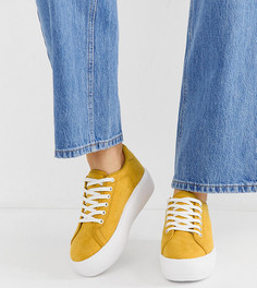 Кроссовки на платформе для широкой стопы Truffle Collection - Желтый