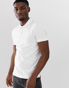 Белая футболка-поло из органического хлопка Selected Homme - Белый