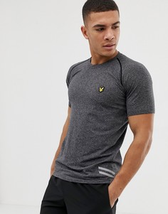 Черная бесшовная футболка для бега Lyle & Scott Fitness - Черный