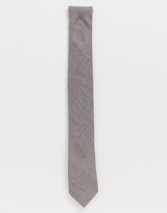 Серый льняной галстук Twisted Tailor - Серый