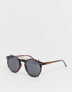 Коричневые круглые солнцезащитные очки Burton Menswear - Коричневый