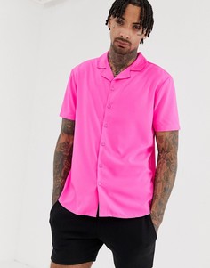 Неоновая рубашка с отложным воротником Another Influence - Розовый
