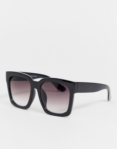 Черные солнцезащитные oversize-очки New Look - Черный