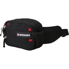 Сумка Wenger Сумка поясная Wenger Funny Pack, черная/красная, 23х9х7 см , шт