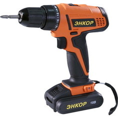 Аккумуляторная дрель-шуруповерт Энкор ДША-2 18ЭР/10ЛМ кейс (50026)