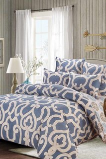 Киану (синий)КПБ сатин Евро 4н Sofi De Marko