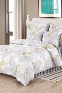 Флора (серая)КПБ сатин Евро 4н Sofi De Marko