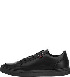 Черные кожаные кеды на шнуровке Low Leather Sneaker 1 Affex