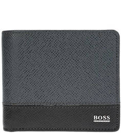 Кожаное портмоне серого цвета Boss