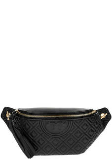 Поясная сумка черного цвета из натуральной кожи Tory Burch