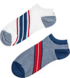 Комплект из двух пар хлопковых носков в полоску Tommy Hilfiger