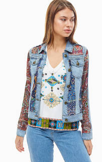 Короткая джинсовая куртка с двумя карманами Desigual